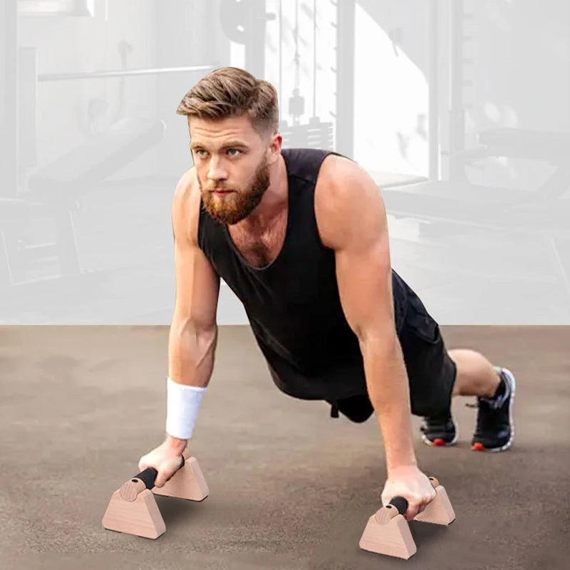 2Pcs Wooden Pull-Up Stand Handles