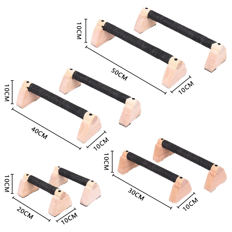 2Pcs Wooden Pull-Up Stand Handles