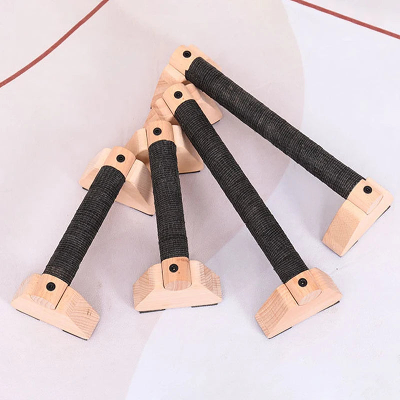 2Pcs Wooden Pull-Up Stand Handles